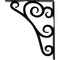 Ekena Millwork Tristan Wrought Iron Bracket, (Triple center brace), Powder Coated Black 2"W x 12"D x 15"H BKTM02X12X15TTN - alternate 6